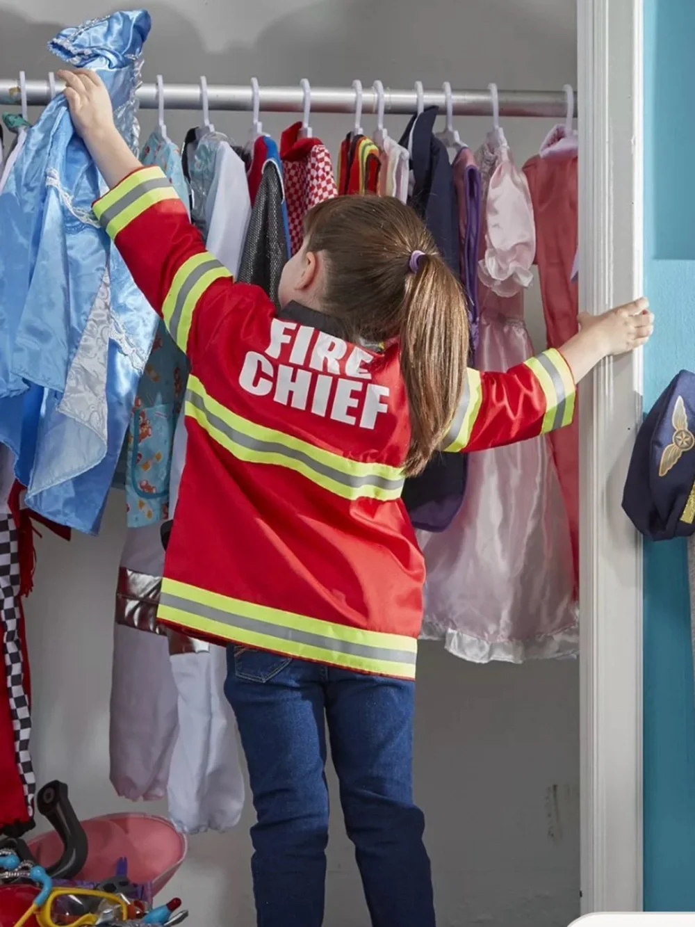 Melissa & Doug Unisex Fire Chief Role Play Costume Set, Sizes 3-6 yrs